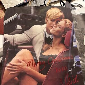 Vintage Christmas Abercrombie & Fitch Heidi Klum Poster Shopping Bag – Y2K